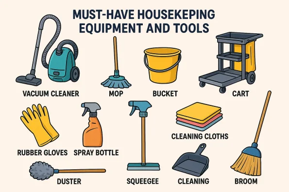 Must-Have-Housekeeping-Equipment-and-Tools-595x397